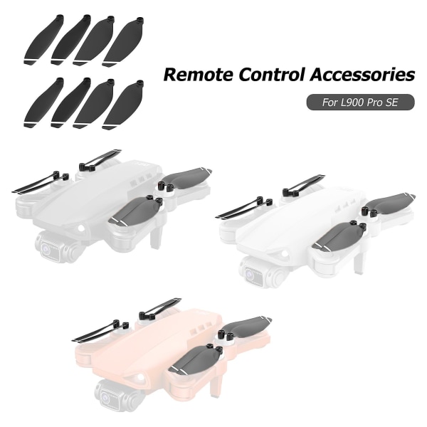 8 stk plastpropellrekvisitterblad for L900 Pro Se dronevingevifter Reservedeler Lettvektsutskiftingssett for dronepropellblad