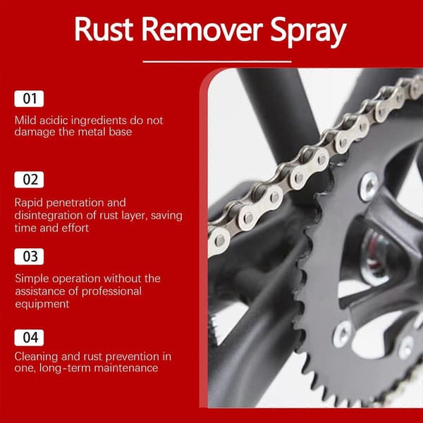 1-3x Rustfjerner Spray, Multifunksjonell Metallrens, Rask Korrosjonsbeskyttelse, Enkel Rengjøring, Sitronsyreformel, 100ml 1pc