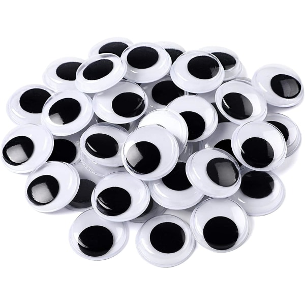 200 kpl (20 mm) heiluttavat silmät itseliimautuvat mustavalkoiset googly-silmät askartelukoristeluun