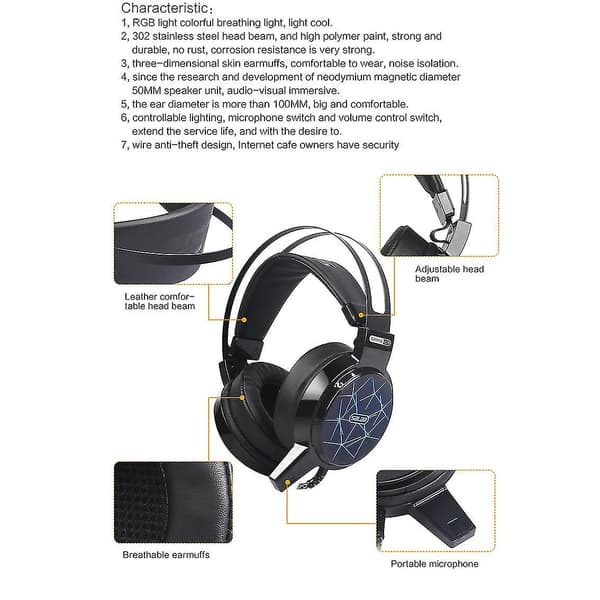 C13 Gaming Et Wired Pc Earphs Phs With Microph For Computer Gamer Pho