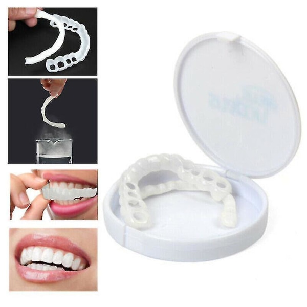 Snap On Löständer Övre + Nedre Tandfanér Proteser Tandskydd Set A Upper Lower teeth