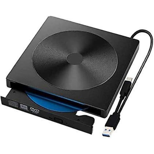 Ekstern CD-Dvd-stasjon, skriver Type C Usb 3.0 CD-Dvd-brenner Combo Høyhastighets omskriver for bærbar PC Bærbar PC Stasjonær datamaskin