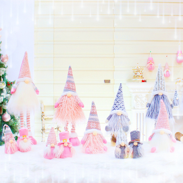 Påsk Gnome Dekoration Handgjord Plysch Faceless För Docka Svenska Tomte Elf Ornam 32014 pink doll