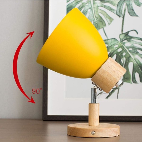 Nordisk Metal Jern Macaron Væghængt Lampe Moderne Enkel E27 Træbase Væghængt Lampe Soveværelse Balkon Restaurant Trappe