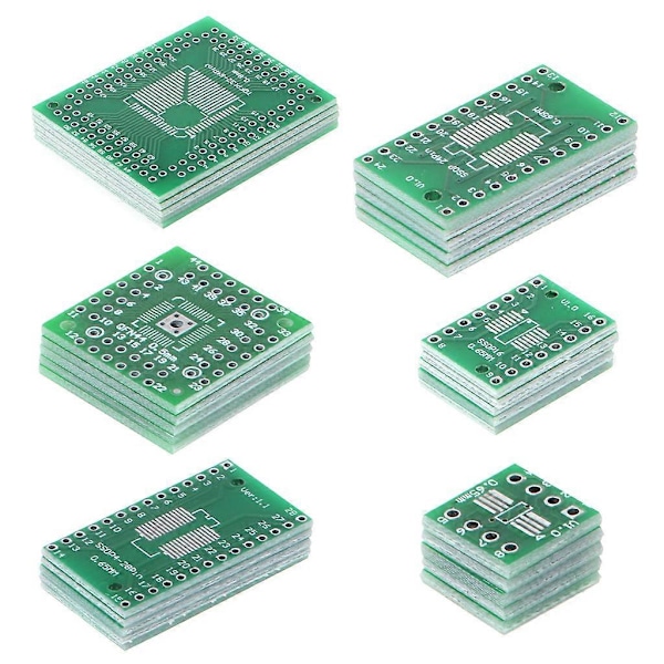 30 stk. PCB Board Kit SMD til DIP Adapter Converter FQFP32-100 QFN48 SOP8 16 24 28