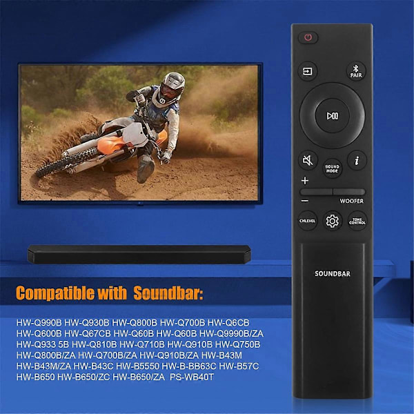 AH81-15047A Fjernkontroll Erstatning for Sound Bar Høyttaler -Q990B -Q930B -Q6CB -Q600B -Q67CB