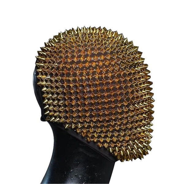 Studded Spikes Full Face Jewel Margiela Face Cover til Halloween Cosplay Funny Gold