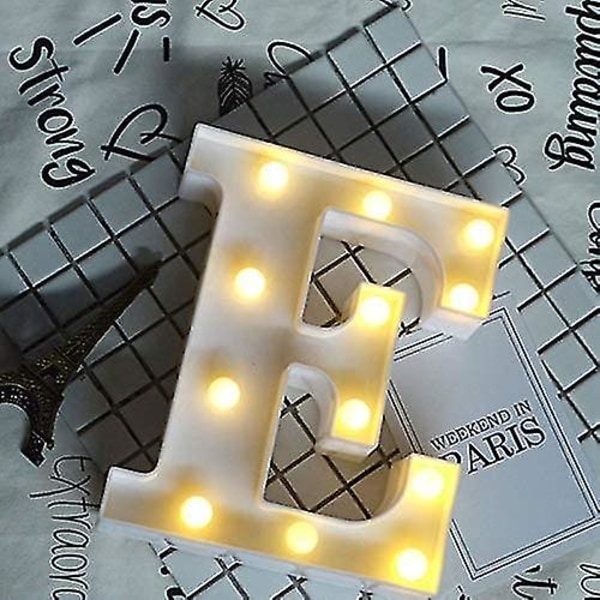 Lys op bogstaver Led-skilt Marquee bogstaver med lys Alfabet Nummer Lampe Lyser op Ord Stående Hængende A - Z Bryllup Fødselsdagsfest Bar W