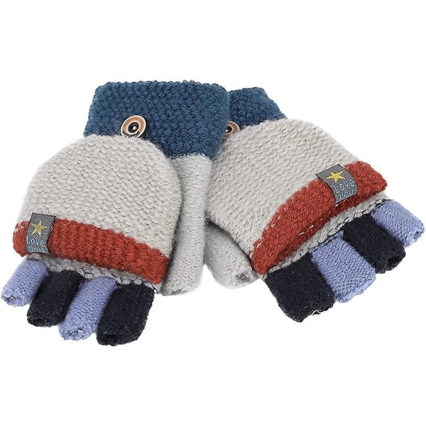 Knitted Half Finger Gloves Unisex Warm Gloves For Girls