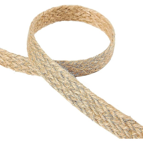 20m Burlaptejp Rulle, Burlap Spole Med Vridet Garn Hemp Rep