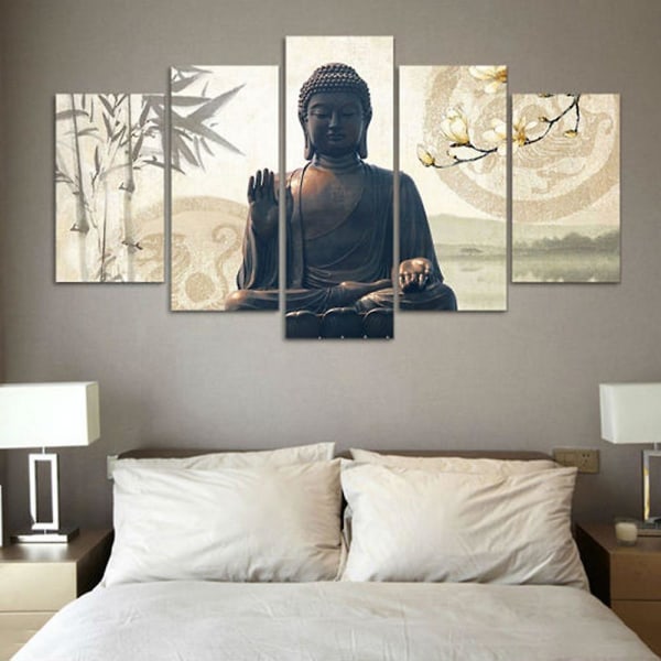 5 st/ set Canvasdekoration Väggdekor Målning Buddha sitsbild 30*50/70/80cm  fb17 | Fyndiq