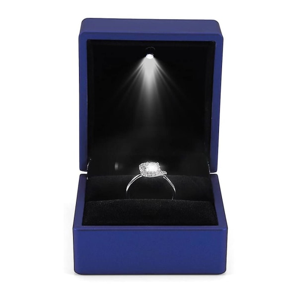 Led Valaistu Ring Box Korvakoru Sormus Case Vihkisormus Korut Blue