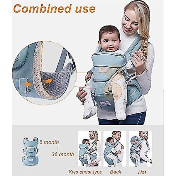 Ergonomisk 360 babyblød bæresele, behagelig justerbar