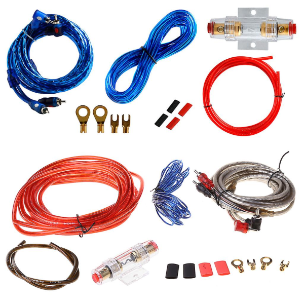 Hållare 1500w8ga Bil Ljud Subwoofer Förstärkare Kablage Säkring Kit Tråd Kabel Set