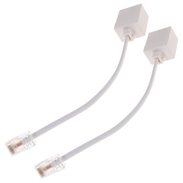 2kpl Rj11-Rj45-sovitin Puhelin Ethernet-sovitin Puhelin Ethernet-kaapeli