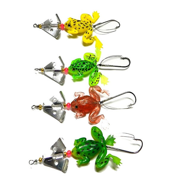 4 st/set Groda Färgglad Fisk krok Fiske krok Bete Minnow