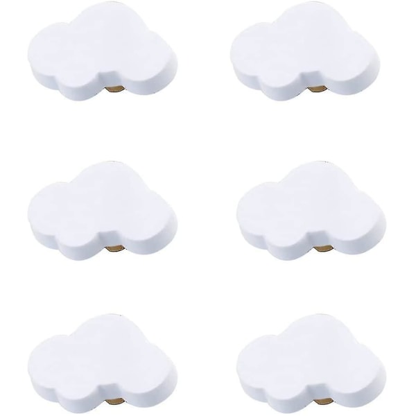 Set av 6 tecknade formade mjuka gummilådknappar för barn Gi