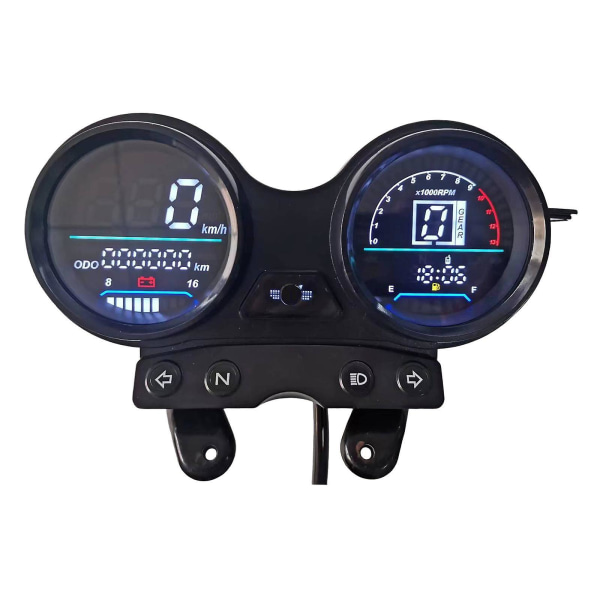 Digitalt kilometerteller Speedometer 12v For Ybr 125 Enkel å installere