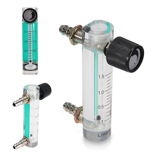 Lzb-6m Oxygen Air Flow Meter 0-1,5 Lpm Flowmeter Med Kontrolventil Registrer Flow