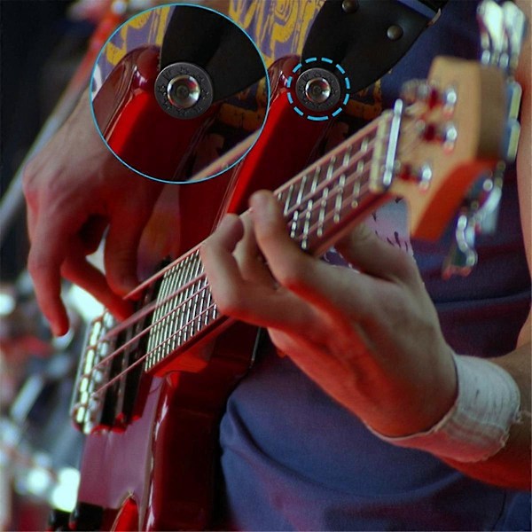 24 st Bas, Gitarrband Låsblock, Gitarrtillbehör i Gummimaterial, Gitarrbandlås, Gitarrdelar, Tillbehör