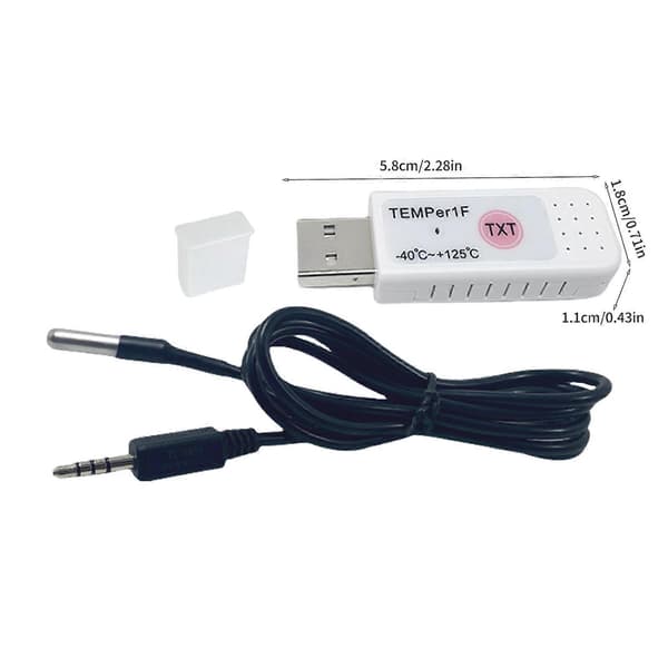 Temperatur / Temperatur Fugtigheds Datalogger Termometre Datalogger til Computer PC med E-mail Alarmfunktion TEMPer1F