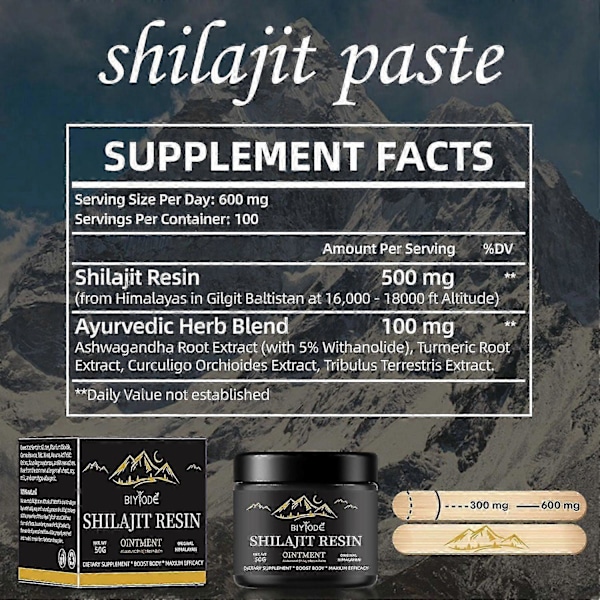 1-3 stk. ren 100% Himalaya Shilajit, blød harpikspasta, økologisk, ekstremt potent fulvinsyre