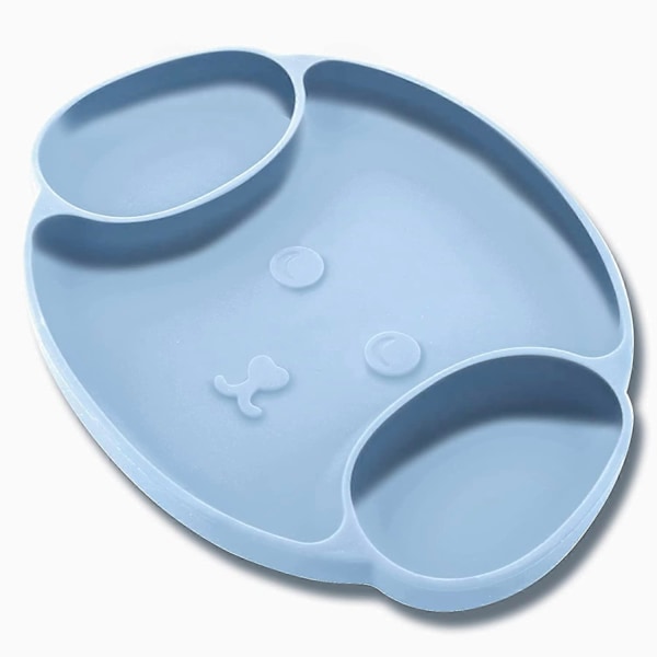 Silikone Opdelte Baby Småbørns Tallerkener, Sugekopper til Babyer, BPA Fri
