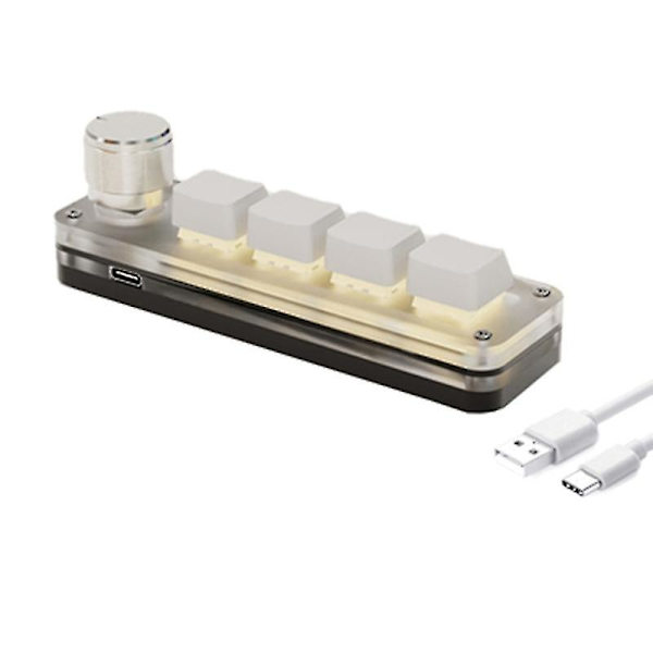 Tilpasset Mini-tastatur 4 Taster Makro-knapp Makropad Programmering Støtte Rgb Hotswap Tastatur Mekanisk Gaming-tastatur RGB 4Key BT BK