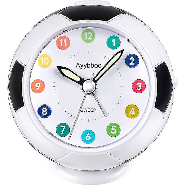 Barnealarmklokke Gutter Jenter, Alarmklokker Analog Barn Fotball Analog Alarm