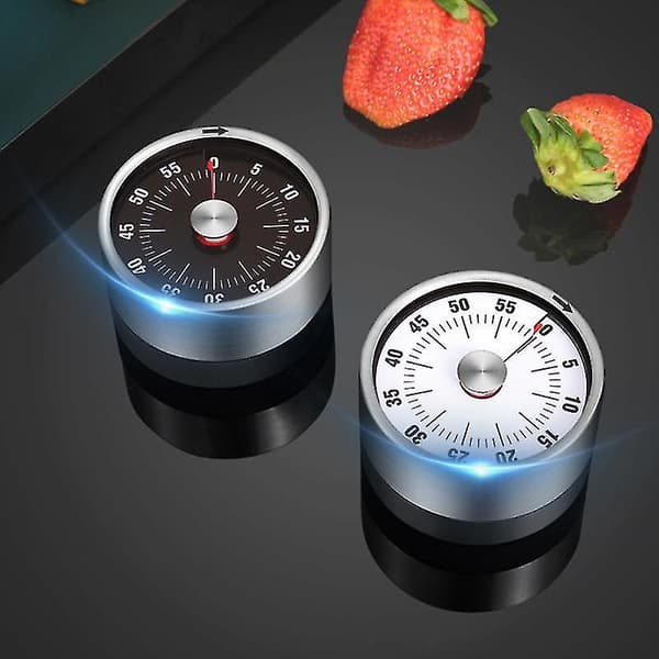 Timer Mekanisk Timer Rostfritt Stål Larmklocka Visuell Timer Med Hög Larm Magnetisk Klocktimer 60-minuters Kök Timer