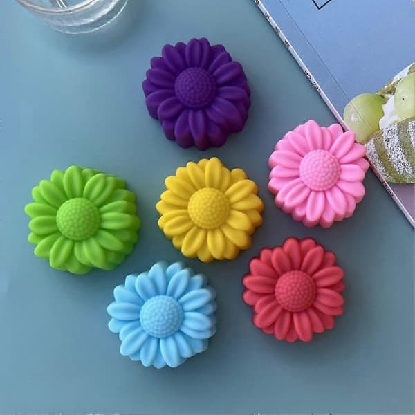 DIY Form Blomsterform Silikon Godteri Kake Blomster Isform Såpeform three-dimensional daisy