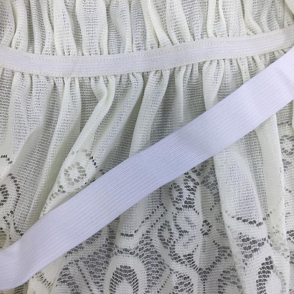 Beige Vintage Crochet Lace Elastic Bed Skirt 2_100x200cm