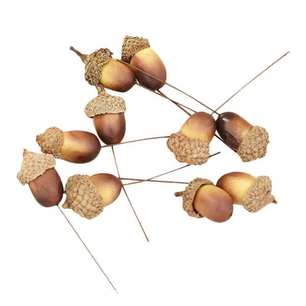10 st Small Acorn Dekor Simulering Frukt Rekvisita Artificiell A