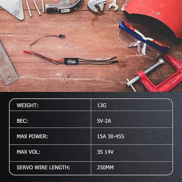 ESC Motor Hastighetskontroller Børsteløs ESC for RC Fly med UBEC 10A