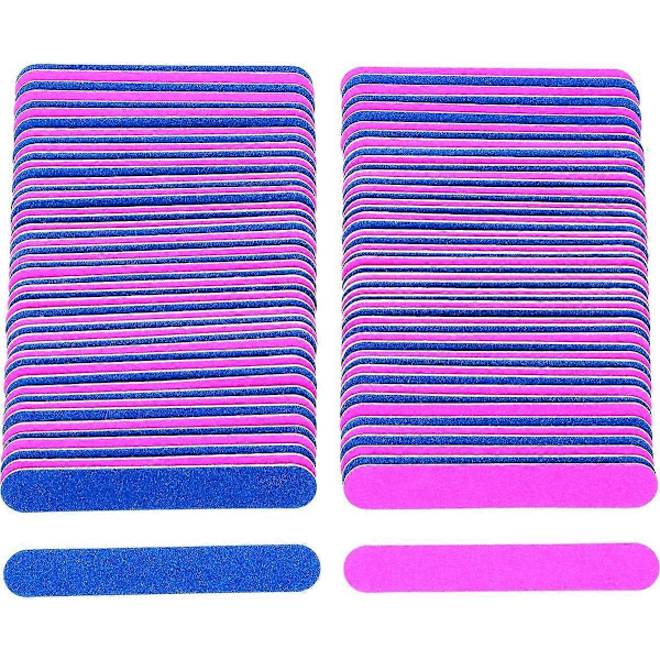 Nagelfilar 100 Stycken Professionell Nagelfilsset, Dubbelsidiga Engångs Nagelfilar Nagelfilar Engångs För Gel Naglar