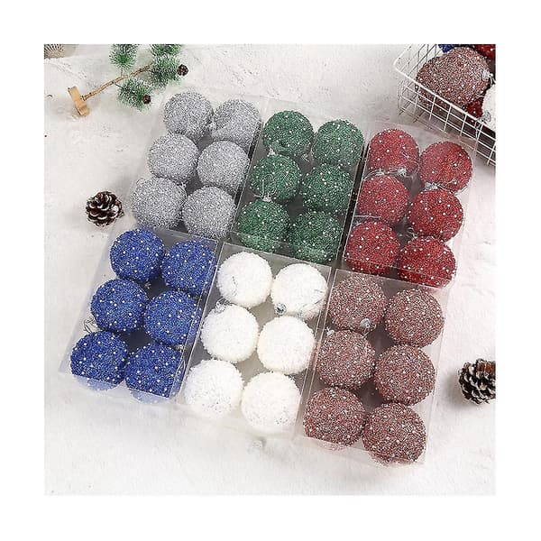 8cm/6st Sequin Ball Case Hängen Råtta, 4