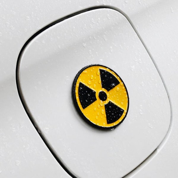 Kjernefysisk strålingsskilt Bilklistremerke-emblem 3d metallsymbol Emblem Advarselslogo Bilbagasjerom Vindudekor Motetilbehør