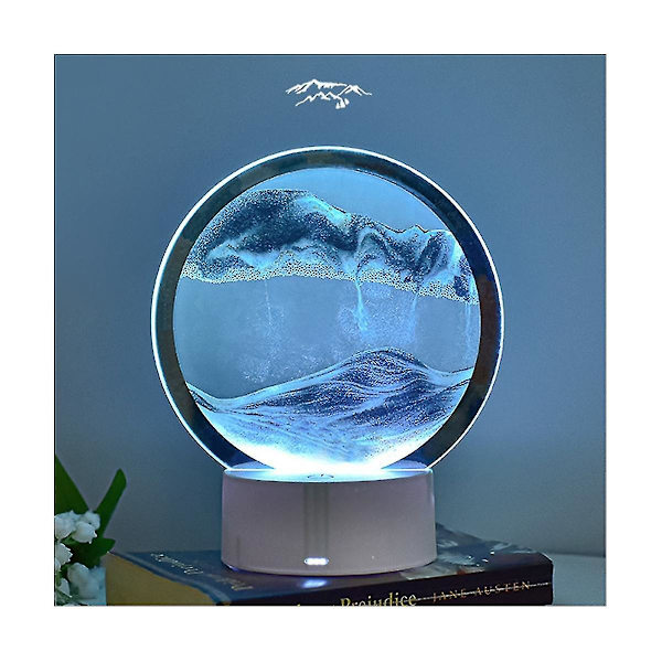 Bordlampe LED-lampe Fargerik 3 RGB-lys Hjemmekontor skrivebordslampe Dekor Blå