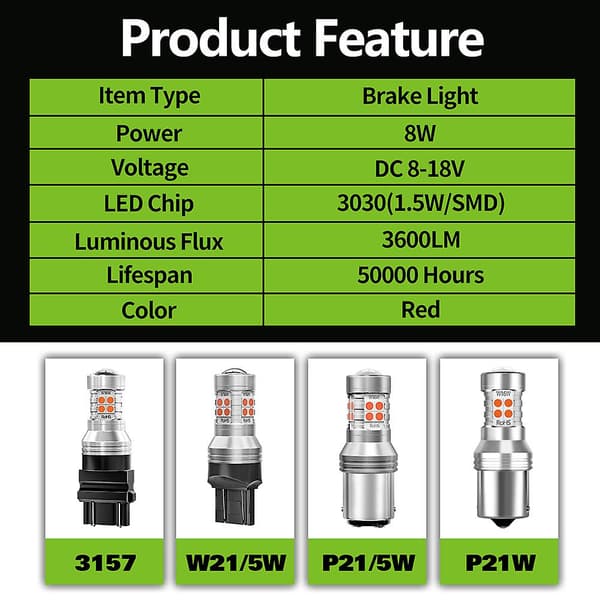 2 stk. LED-bremselys til Honda Fr-v Fr V Frv 2004-2009 Tilbehør