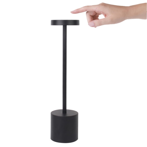 Modern LED uppladdningsbar bordslampa Restaurang USB sängbord black