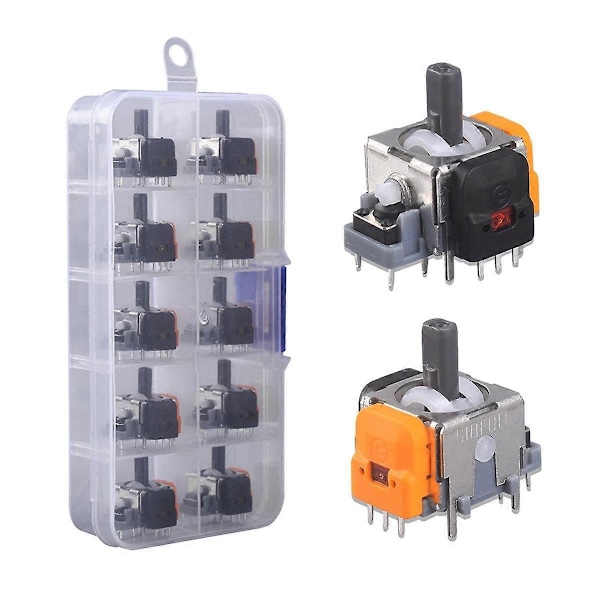 10 stk. 3D Hall Effect Joystick Justerbar Uden Drift Tommelfingerstyrepinde Spil Joystick Modul Controller til
