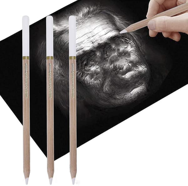 3-pack vita kolritningsstift i vitt
