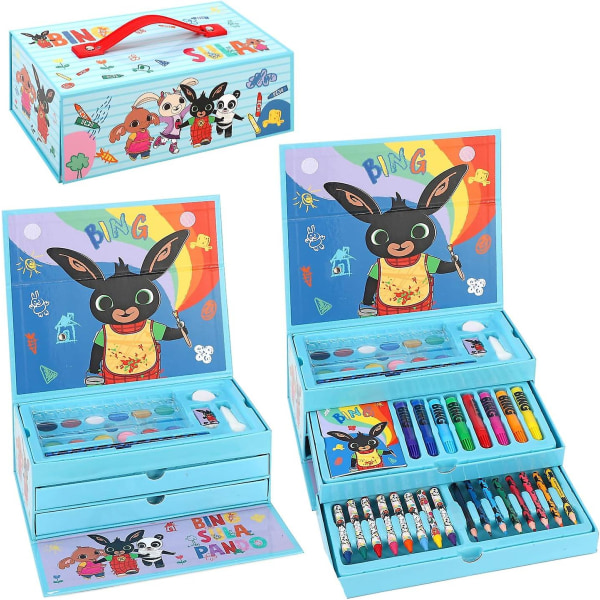 Bing Kids 52-st målarkonst set med akvarell filtpennor Kritor och pennor Set för barn