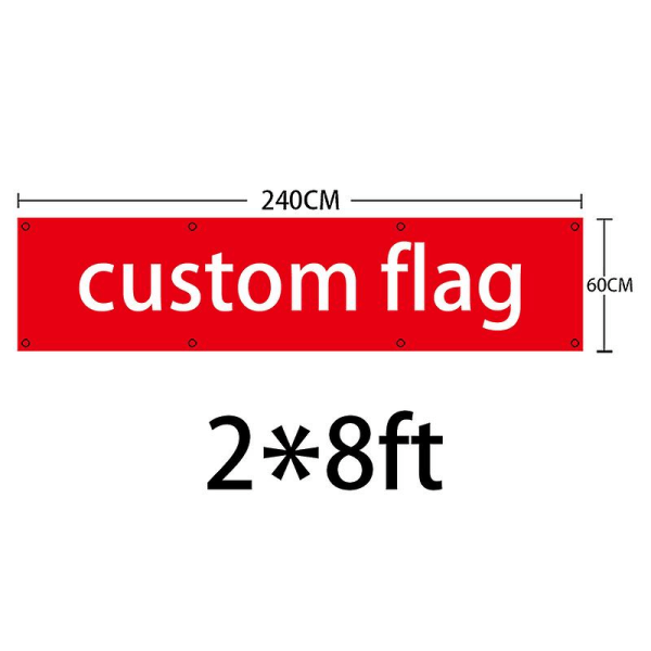 Gratis frakt Xvggdg 2x8ft banderoll 60x240cm vilken storlek som helst