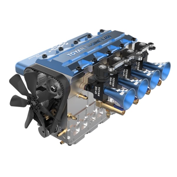 -l400wa Motor 14cc Inline 4-cylindrig 4-takts vattenkyld metanolmotormodell För 1:8 1:10 1:1