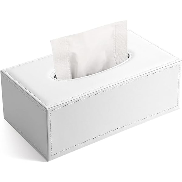 Tissue Box Cover, PU Leather Tissue Box Holder Rectangular Tissue Hold