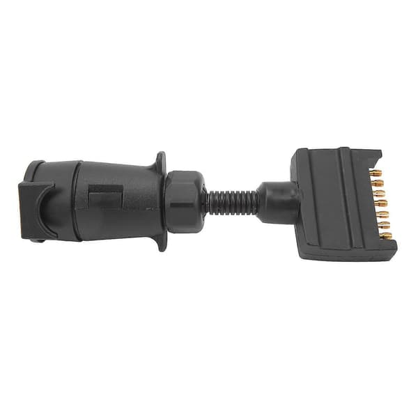 7-polet Rund Hun Trailer Adapter Stik til Flad Han Kabelforbindelse til Campingvogn og Båd