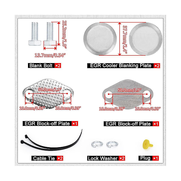 Aluminium Egr Delete Kit / Egr Removal Kit Blanking Bypass För E46 318d 320d 330d 330xd 320cd 318td