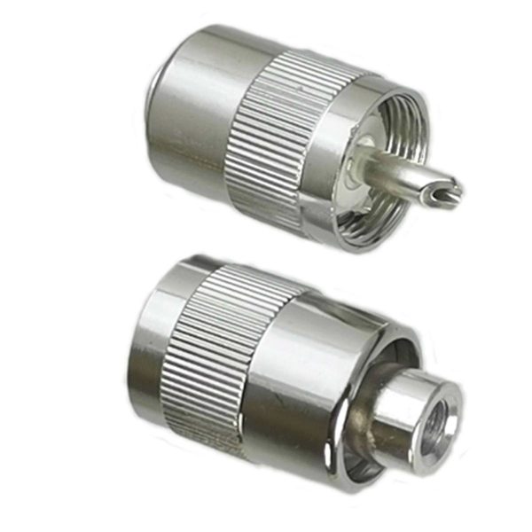 10 st Anslutningsdon Pl259 Uhf Hane Plug Lod för Rg58 Rg142 Lmr195 Rg400 Kabel Mässing