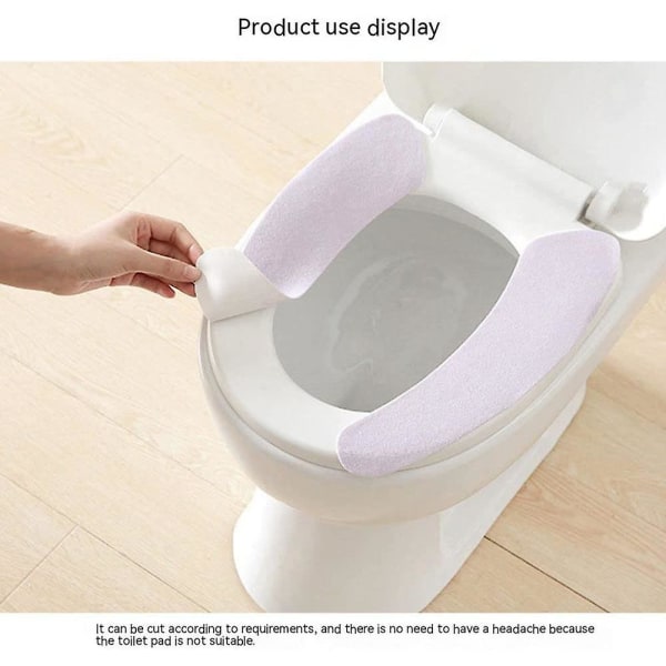 4 paria kylpyhuoneen lämmittimen wc-istuimen cover , CAN puhdistaa ja käyttää uudelleen wc-pehmusteita, sopii erimuotoisille wc-renkaille, kannettava ja helppo asentaa